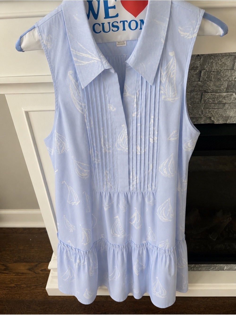 Lilly Pulitzer Caylinn Dress Sleeveless Popover A Lil Nauti print day dress nap